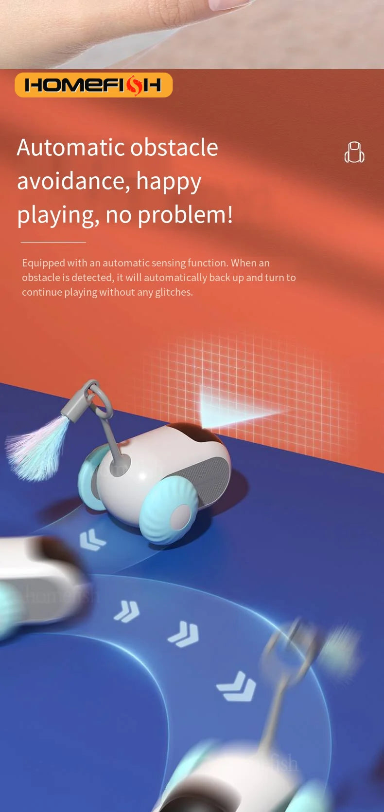 PetGravity AI Smart Toy Cat Car
