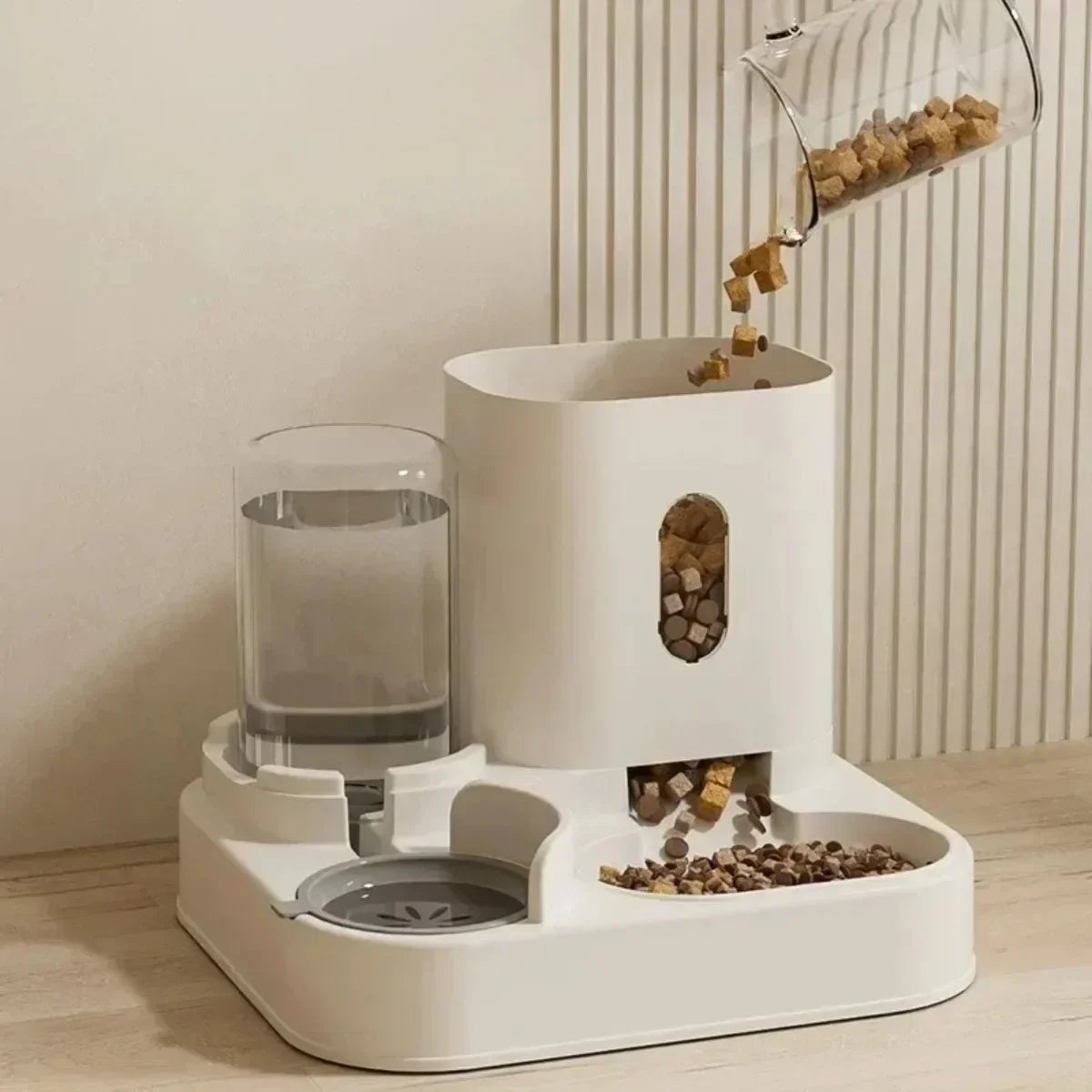 Packs and Paws™ Automatic Feeder Dog Cat Food Bowl With Water Fountain