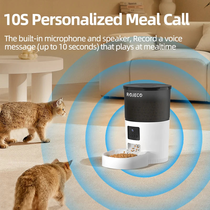 Packs and Paws™ Automatic AI Cat Feeder With Camera Video