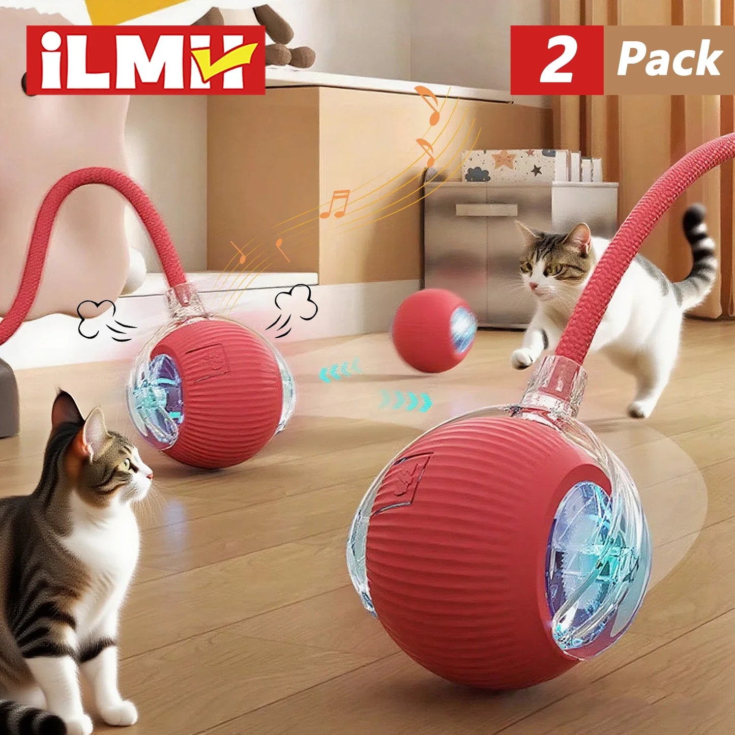 Packs and Paws™ Cat and Dog Interactive automatic Rolling Ball