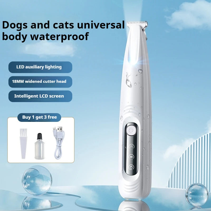 Packs and Paws™ Motor Powered Dog Paw Hair Trimmer with LED Light, Waterproof
