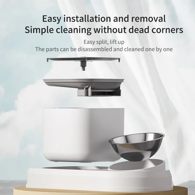 Packs and Paws™  2in1 Cat Automatic Water Fountain and Feeding Bowl 3L