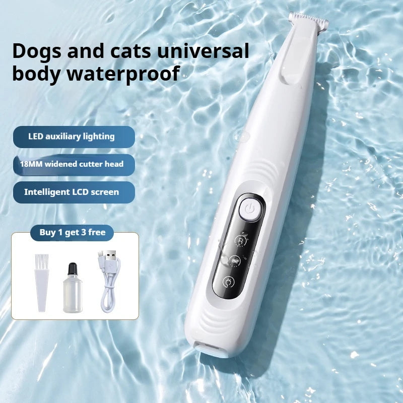 Packs and Paws™ Motor Powered Dog Paw Hair Trimmer with LED Light, Waterproof