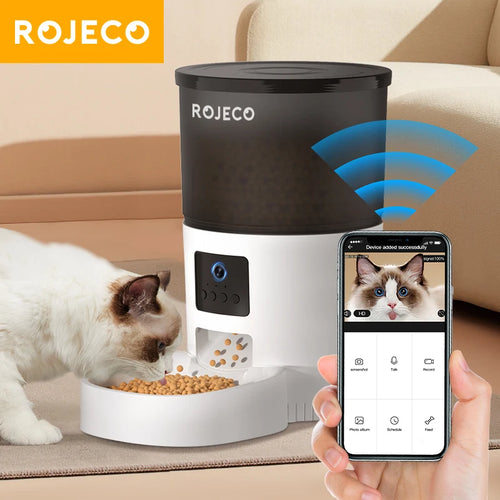 Packs and Paws™ Automatic AI Cat Feeder With Camera Video