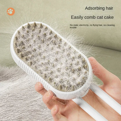 Packs and Paws™ Steamy Dog Brush Electric Spray Pet Hair Brush