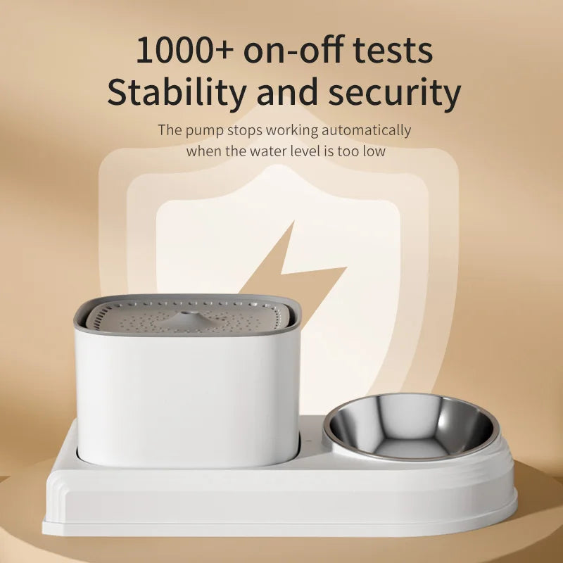 Packs and Paws™  2in1 Cat Automatic Water Fountain and Feeding Bowl 3L