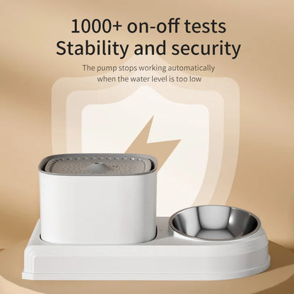 Packs and Paws™  2in1 Cat Automatic Water Fountain and Feeding Bowl 3L