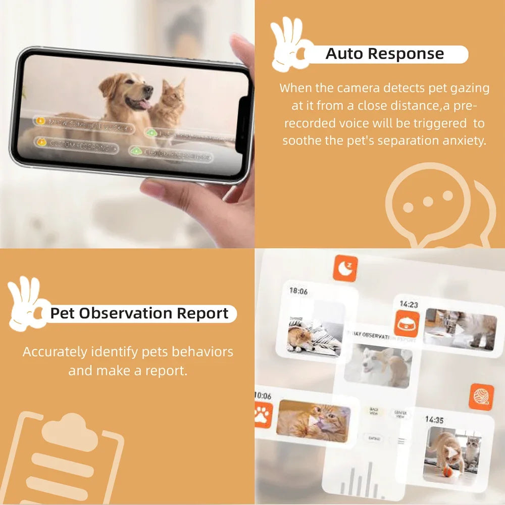 Packs and Paws™ Ai Night Vision Pet Camera